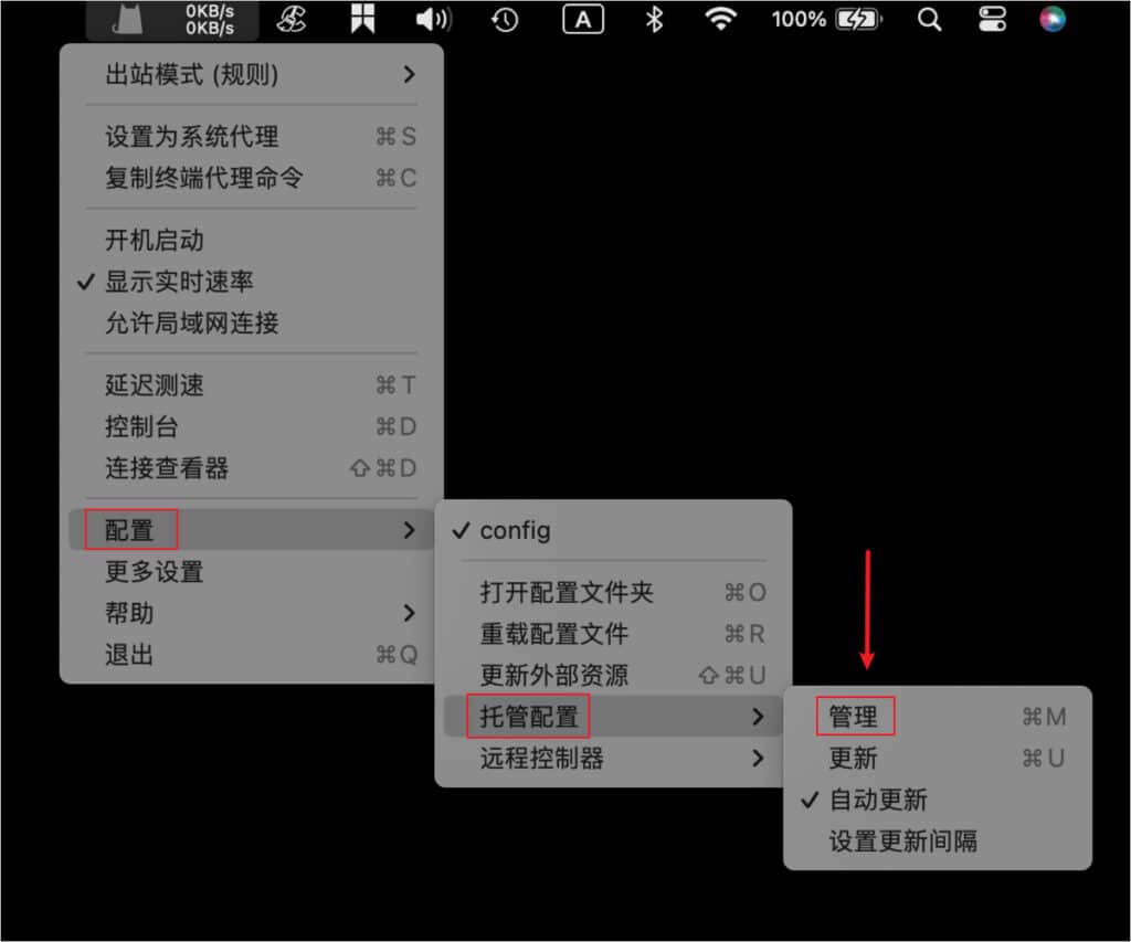 配置文件管理界面